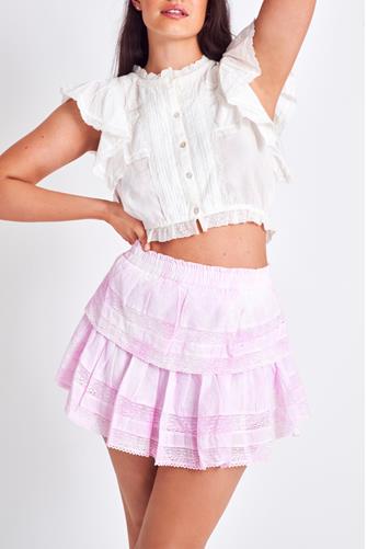 Ruffle Mini Skirt PEONY PINK