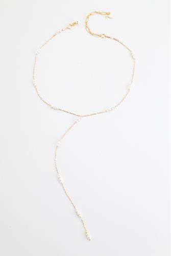 Pearl Delicate Y-Necklace GOLD