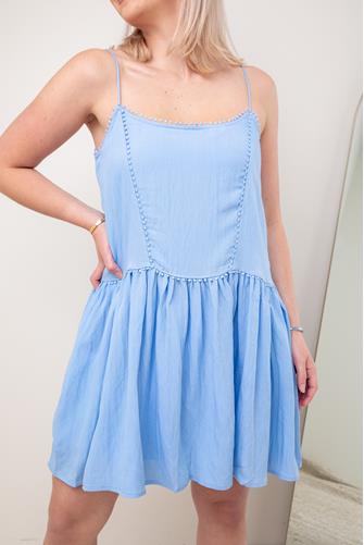 Tier Dot Mini Dress 12 BLUE