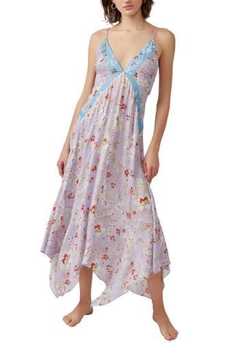 There She Goes Printed Maxi Dress PERIWINKLE COMBO