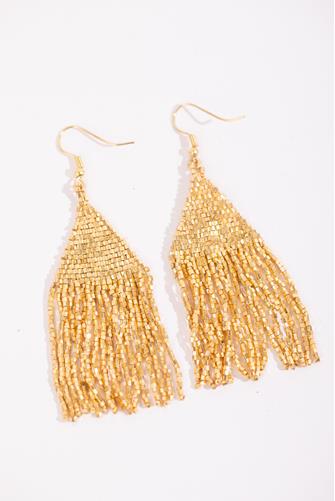 Gold Luxe Petite Fringe Earring GOLD