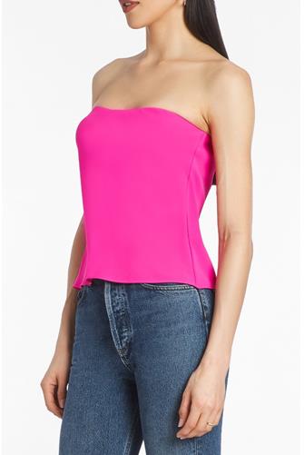Shiran Strapless Top HOT PINK