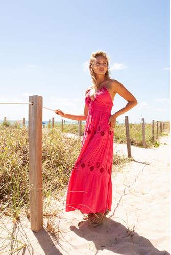 Real Love Embroidered Maxi Dress MOXIE COMBO