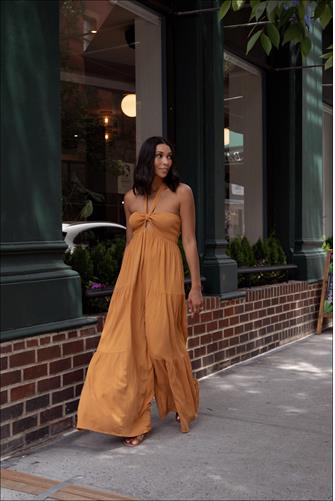 Halter Neck Jumpsuit TURMERIC