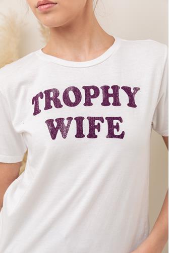 Trophy Wife Tee WHITE MULTI