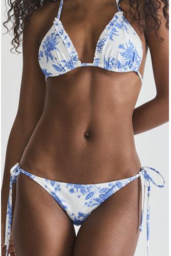 Harbor Floral Triangle/Tie-Side Bikini Set COBALT POP