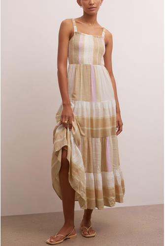 Kyara Yarn Dye Stripe Midi Dress MULTI
