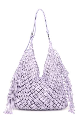 Ariel Crochet Fring Bag LILAC