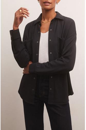 Modal Shirt Jacket BLACK