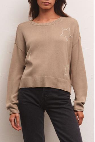 Sienna Open Star Sweater BIRCH