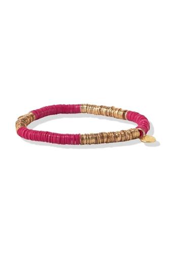 Hot Pink and Gold Sequin Stretch Bracelet HOT PINK