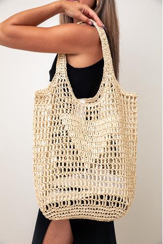 Oversized Straw Tote NATURAL