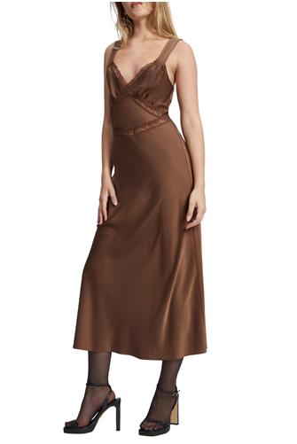 Emory Lace Slip Dress CHOCOLATE