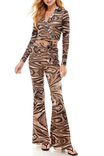 Tie Dye Marble Flare Pant 