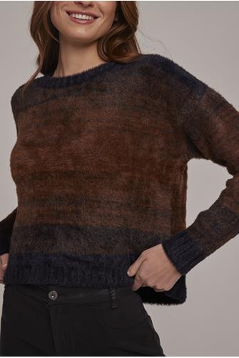 Space Dye Slouchy Sweater CHOCOLATE OMBRE