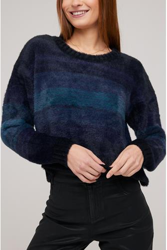 Space Dye Slouchy Sweater MIDNIGHT NAVY OMBRE