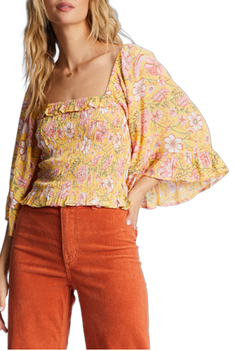 Be My Babe Bell Sleeve Top GOLDEN PEACH
