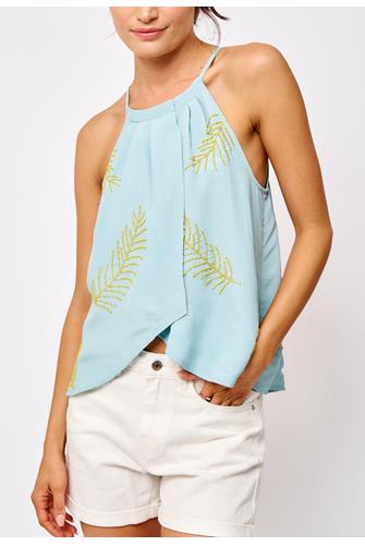 Roxanna Bead Palm Top BLUE