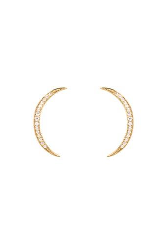 Gold Pave Crescent GOLD