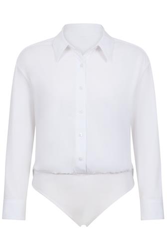 Button Down Bodysuit CLASSIC WHITE