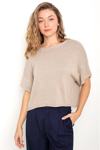 Lurex Sweater Top GREY SILVER
