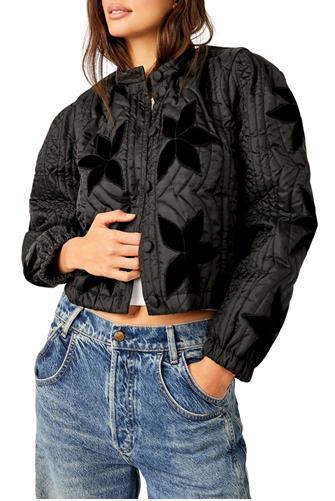 Quinn Quilted Jacket BLACK
