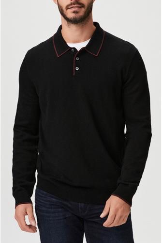 Dobson Sweater Polo BLACK/WINE