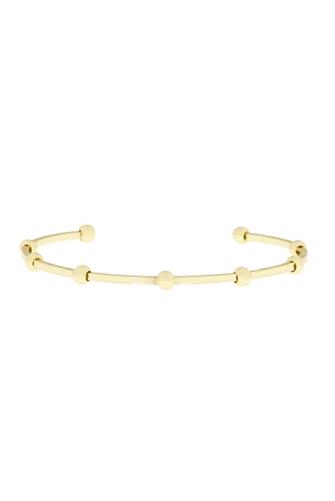 Multi Ball Skinny Cuff Bracelet in Gold GOLD