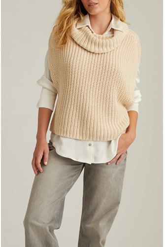 Cate Sleeveless Turtleneck Sweater CREAM