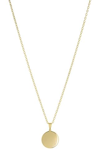 20" Round Pendant Necklace in Gold GOLD