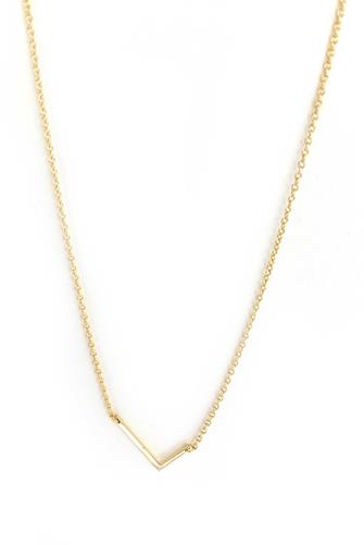 L Initial Necklace GOLD