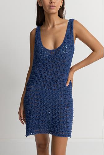 Maddie Knit Scoop Neck Mini Dress BLUE