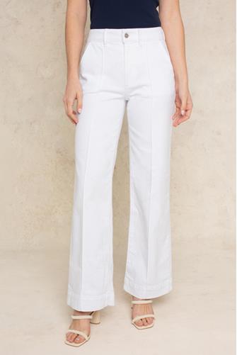 PAIGE X GEORGIE Sasha Trouser With Pintucks CRISP WHITE
