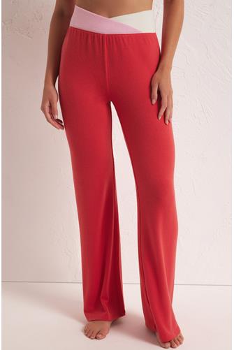 Cross Over Flare Pant CANDY RED