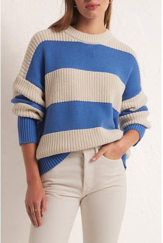 Fresca Stripe Sweater BLUE ISLE