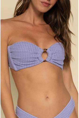 Lilac Crochet Tori Ties Bandeau Bikini Top LILAC CROCHET