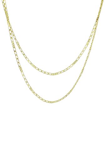 14" 2Layer Necklace Gold Chain, GOLD