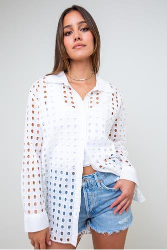 Buttonup Shirt Cover-up WHITE