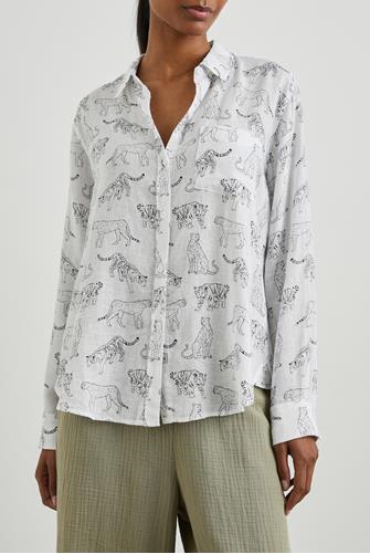 Charli Ivory Jungle Cats Button Down SAFARI CHEETAH