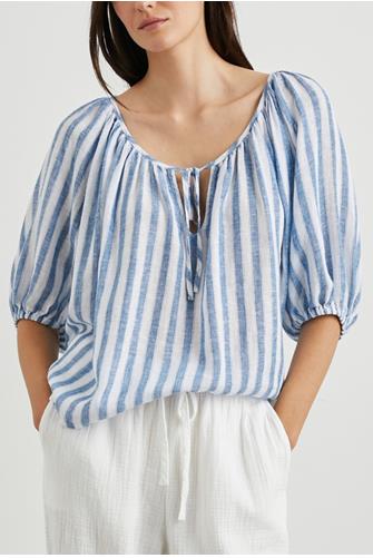 Kristie Casablanca Striped Top BLUE MULTI