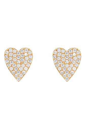 Heart Paved Earring GOLD