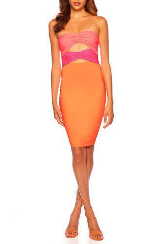 Colorblock Cutout Dress CABO