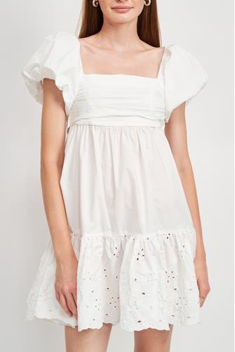 Juliet Mini Dress OFF WHITE