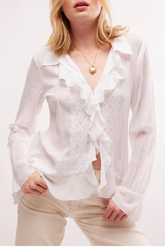 Bad At Love Blouse Solid IVORY