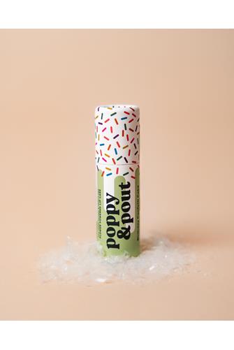 Vegan Lip Balm Birthday Confetti Cake Green
