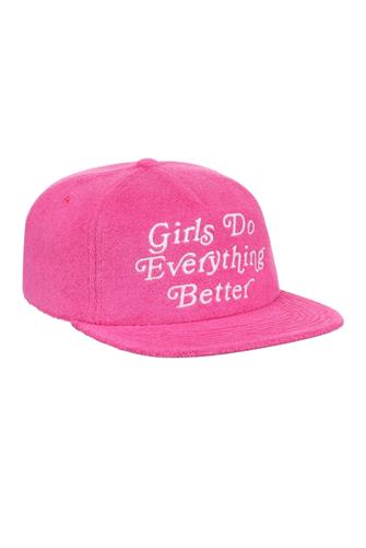 Girls Do Everything Better Terry Hat PINK