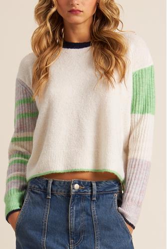 Patrice Colorblock Sweater IVORY MEADOW 1197
