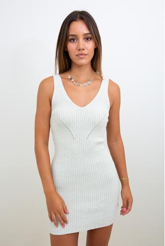 Rib Knit Mini Dress MINT
