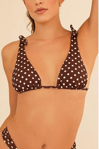 Lola Ots Tie Triangle DOTTED BROWN