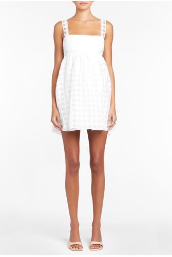 Russo Dress In Gingham WHITE